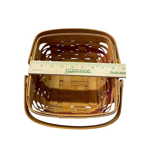 Vintage 1993 Christmas Collection Longaberger Bayberry Basket Plaid Fabric Plast - Picture 13 of 16